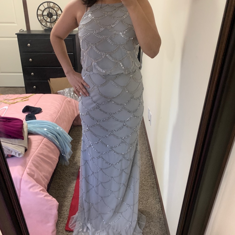 Very pretty silver gown